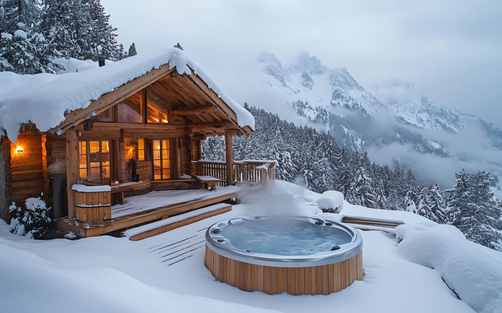 Hot Tub Outside in Canada