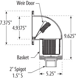 Skimmer Filter 510-1507 Dimensions