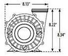Dimensions of Waterway Executive 48 Frame Pump Wet End.