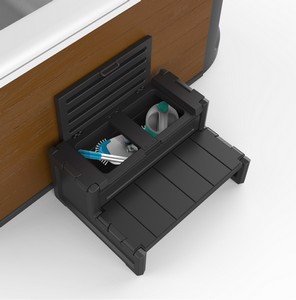Premium Spa Step with Storage, Black